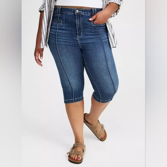 Torrid High Rise Capri Jeans Sz 14 Cropped Capris - Picture 2 of 8